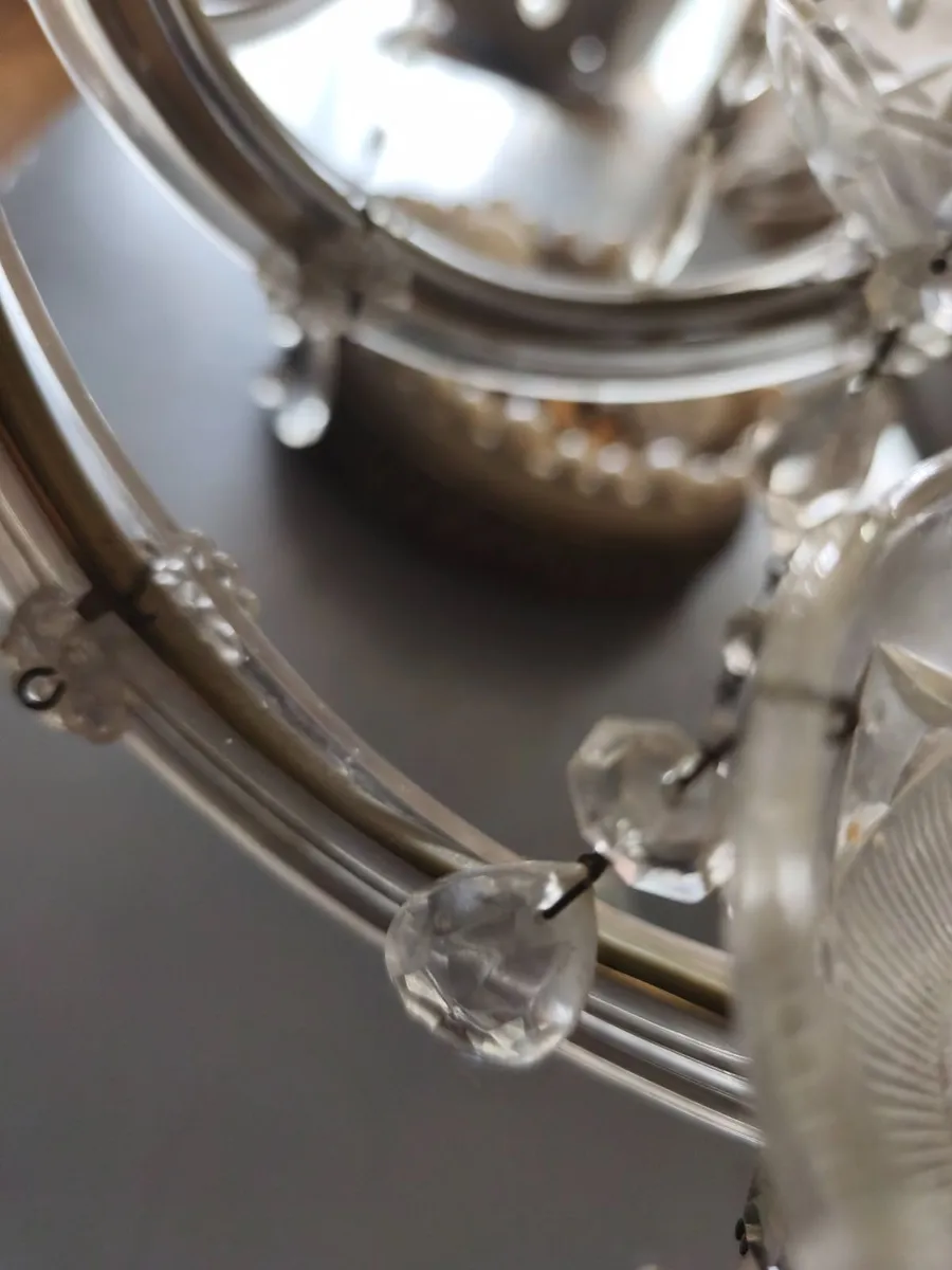 Vintage Glass Chandeliers – 100% Intact & Com - Image 2