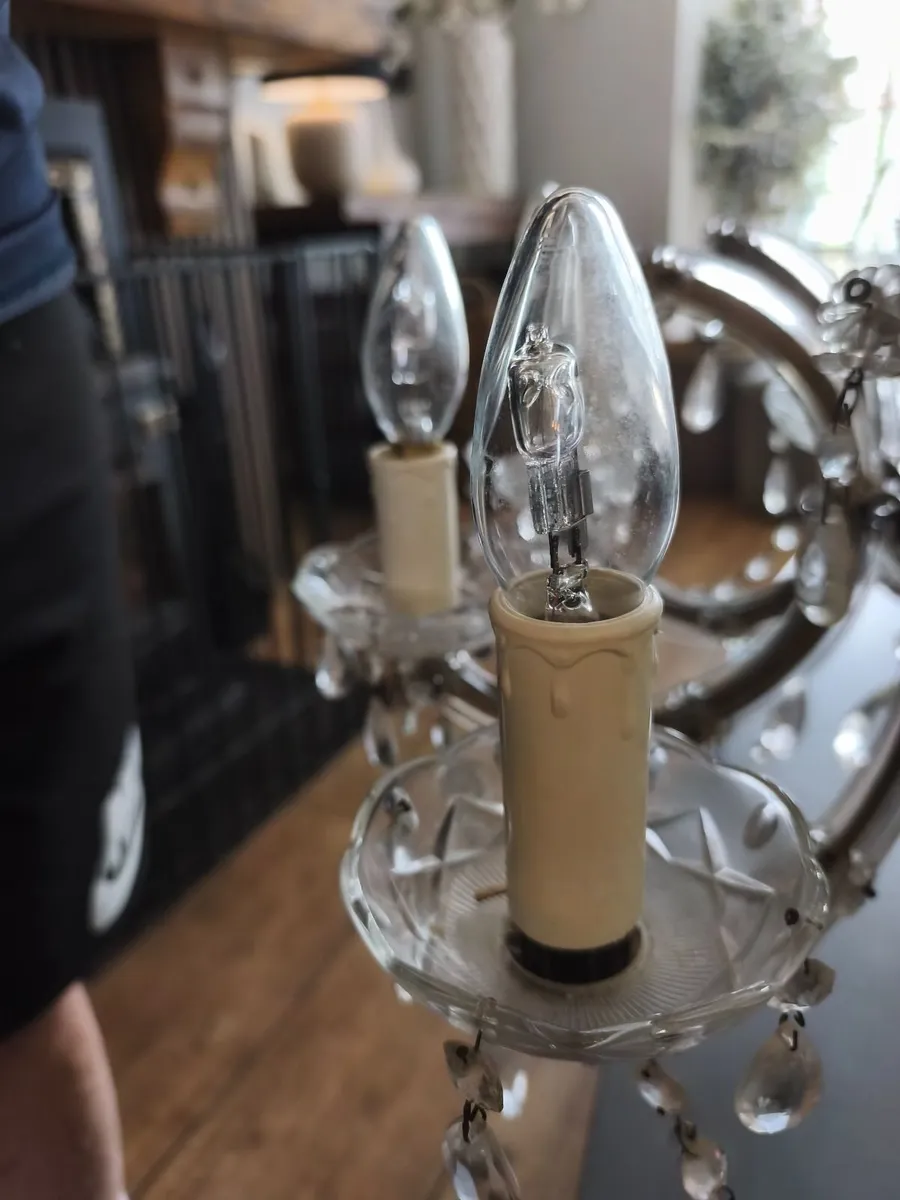 Vintage Glass Chandeliers – 100% Intact & Com - Image 4