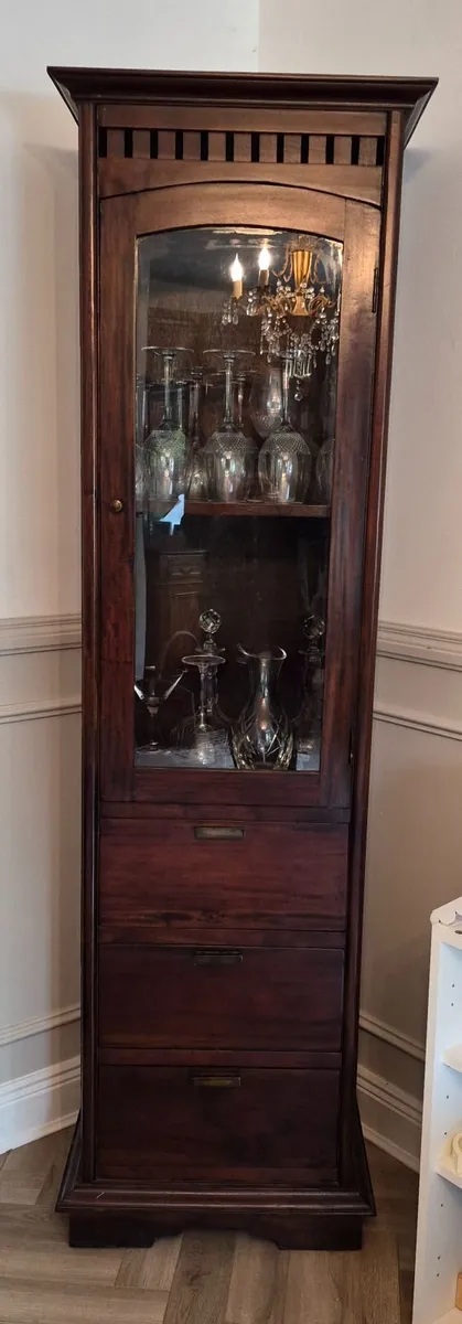 Tall solid wood display Cabinet - Image 1