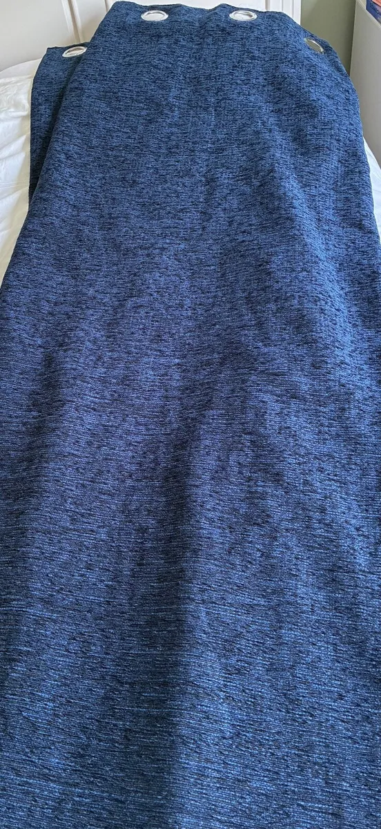 Curtains - Navy Chenille - Image 1