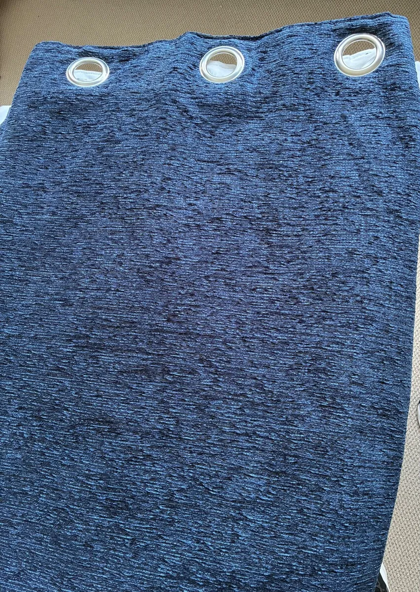Curtains - Navy Chenille - Image 2