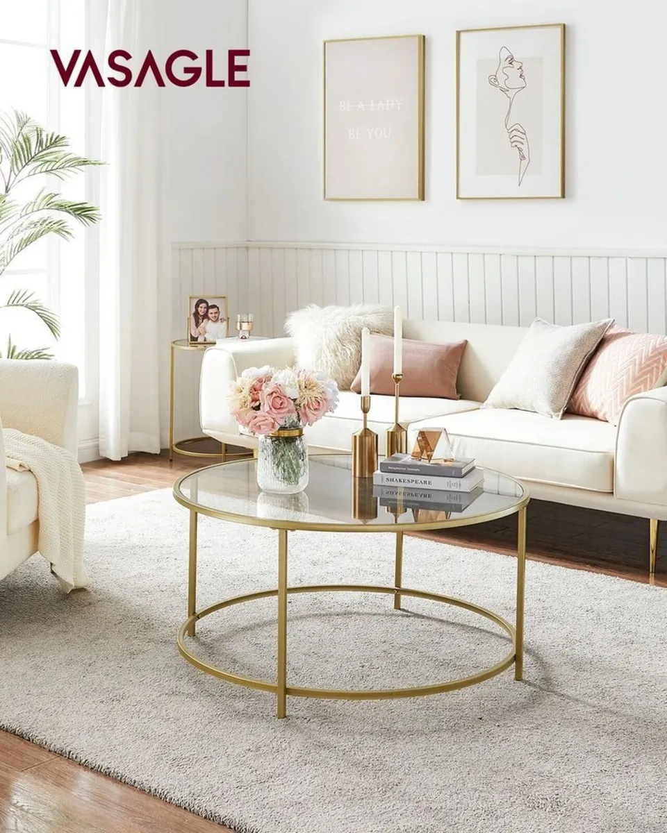 Stylish glass round coffee table - FREE P&P - Image 3