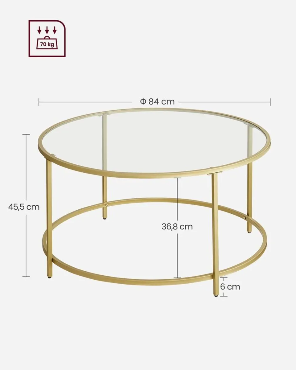 Stylish glass round coffee table - FREE P&P - Image 4
