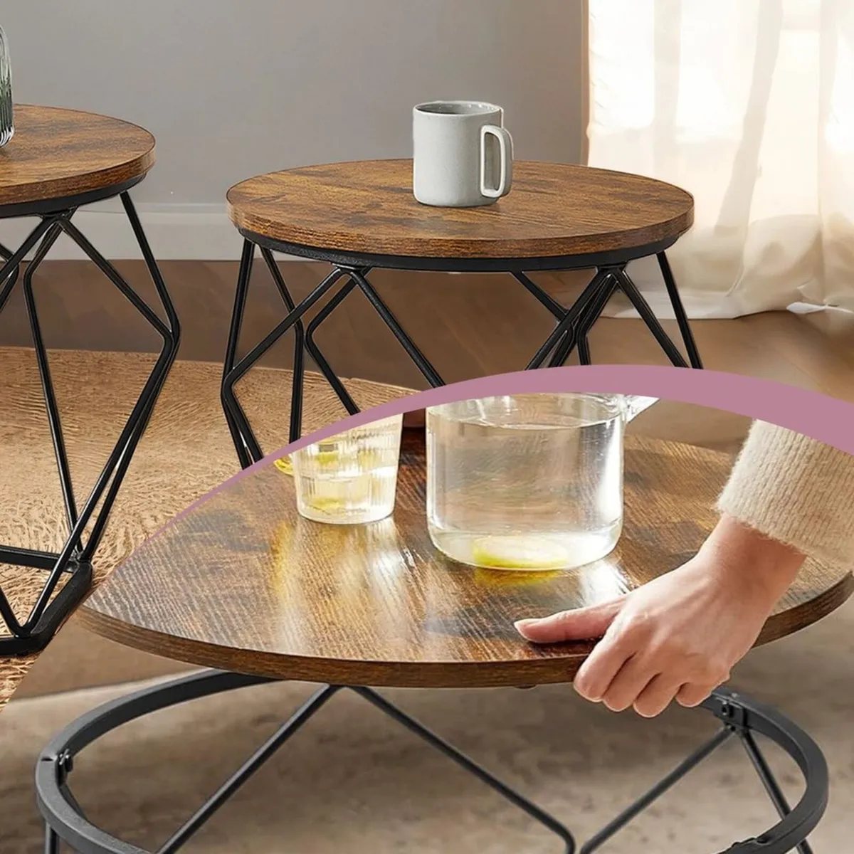 Modern Coffee Side Table Set - FREE P&P - Image 3
