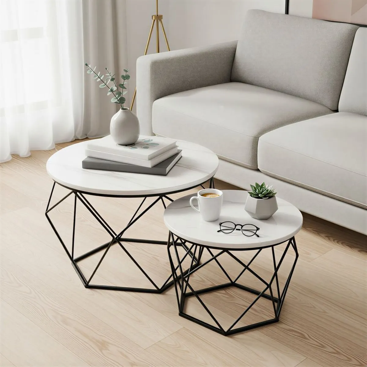 Modern Coffee Side Table Set - FREE P&P - Image 4