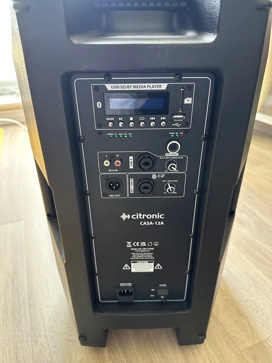 Pair of Citronic Casa 12A speakers - Image 1