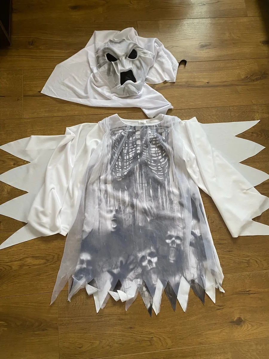 Kids Creepy Halloween Spirit Ghost Costume - Image 1