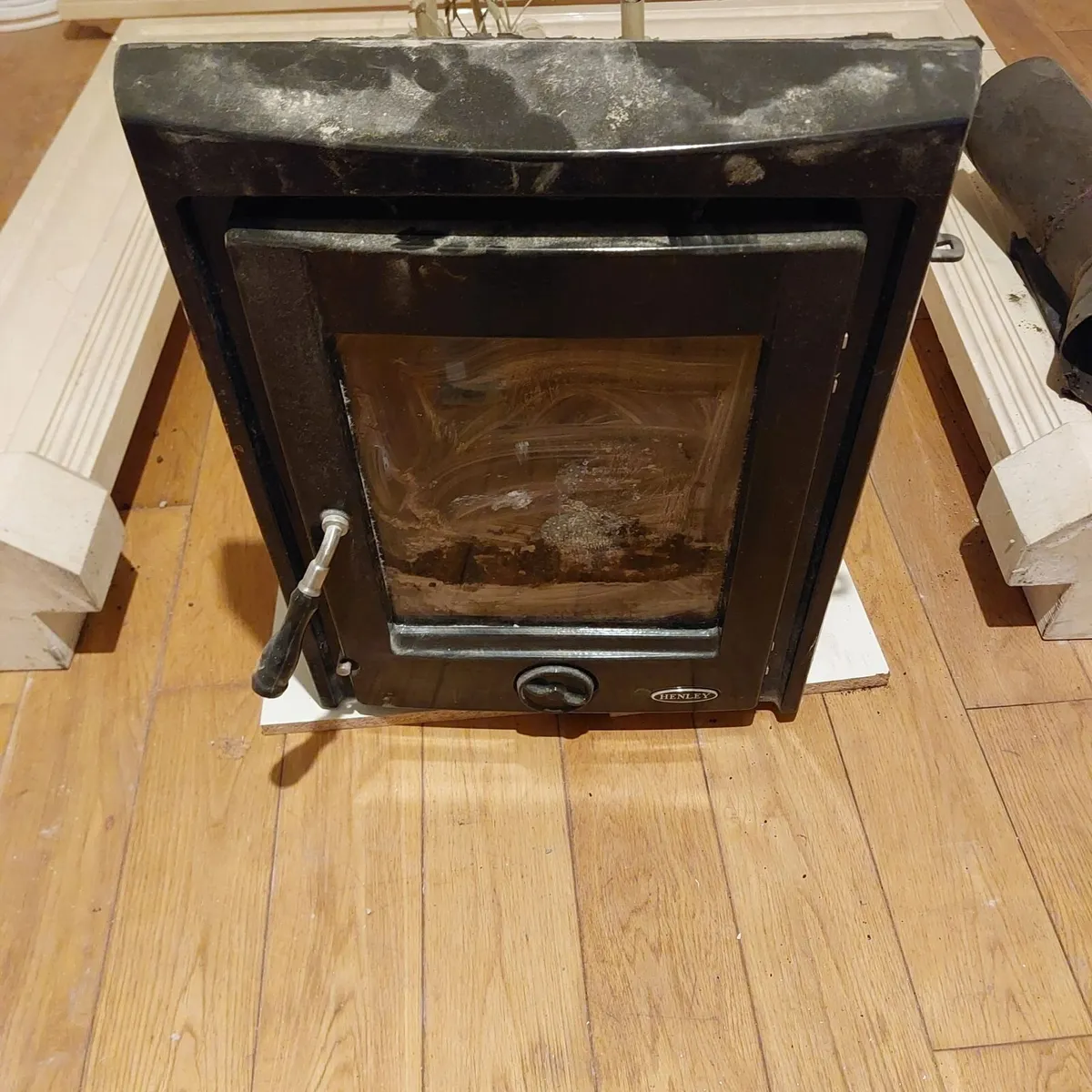 Marble Fireplace and Wood Burning Stove - Image 3