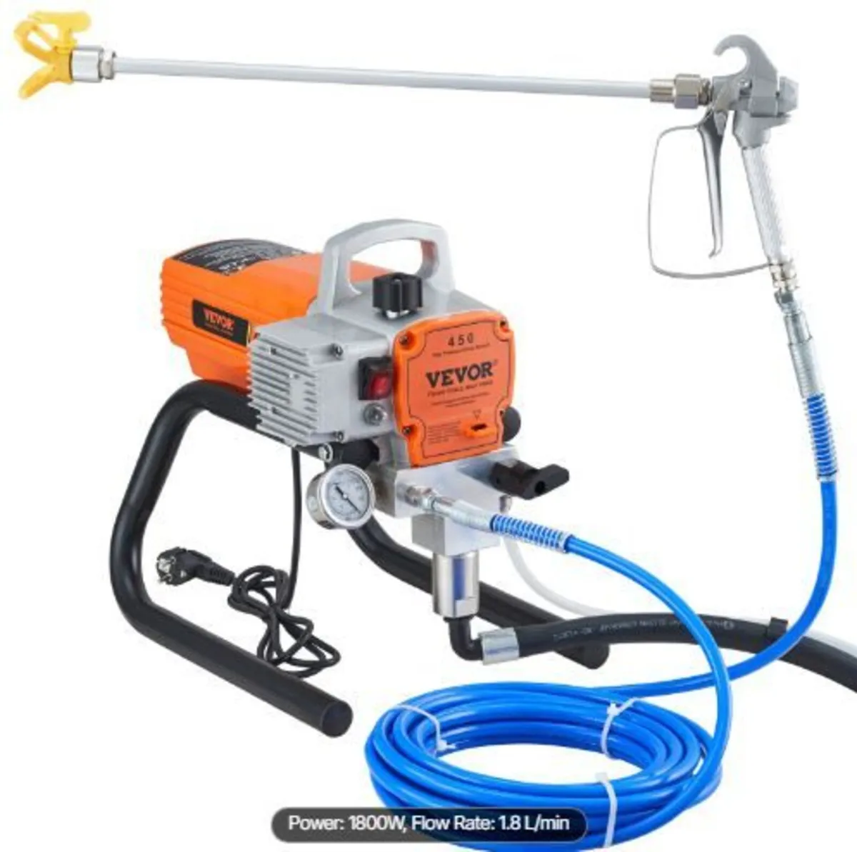 Pro Airless Wall Paint Sprayer, 1800W - Image 2