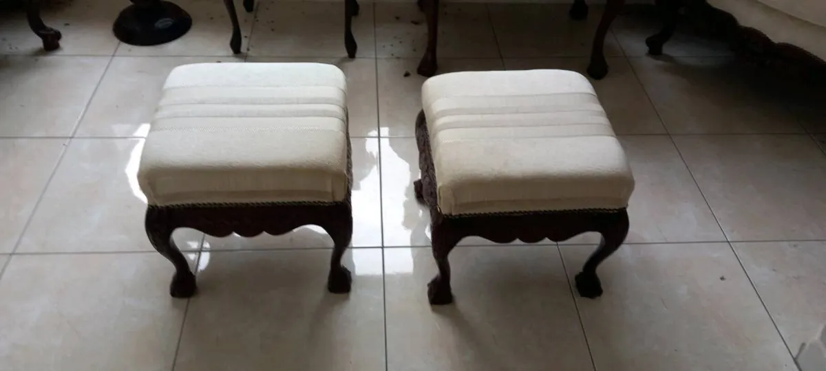 3 seat Victorian sofa and chair set. - Image 4