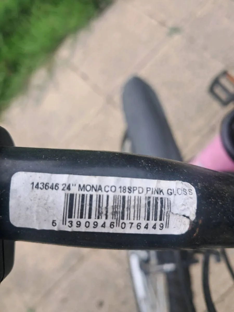 24 inch 18 speed Monaco Girl's bicycle - pink - Image 3