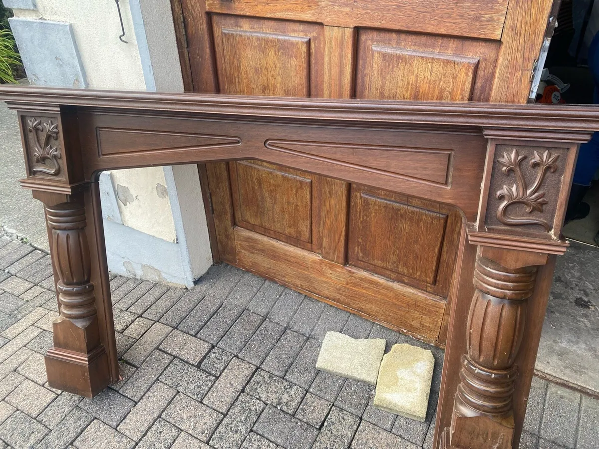 Solid wood fireplace - Image 1
