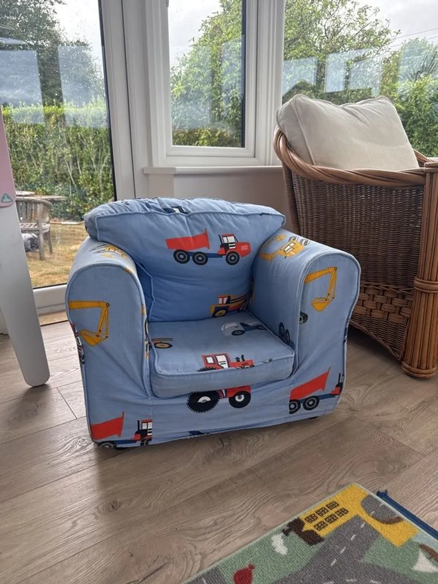 Blue Kids Mini Sofa chair - Image 2