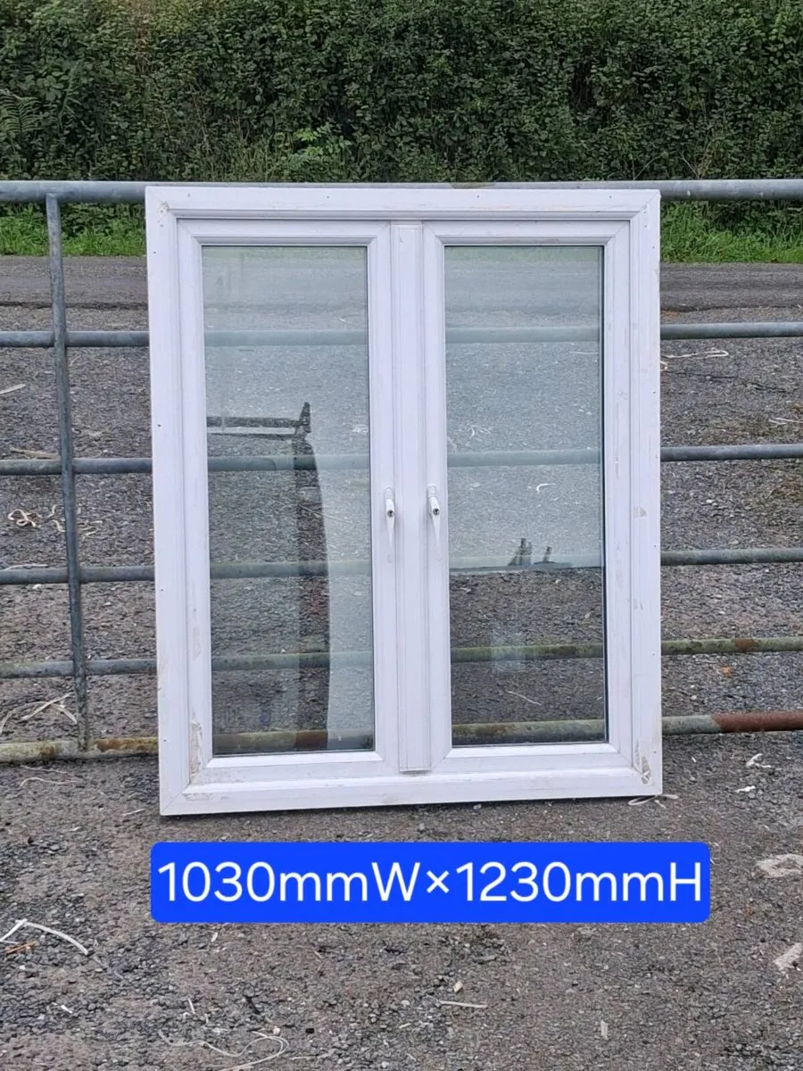 TWO PVC FRENCH WINDOWS - Image 1