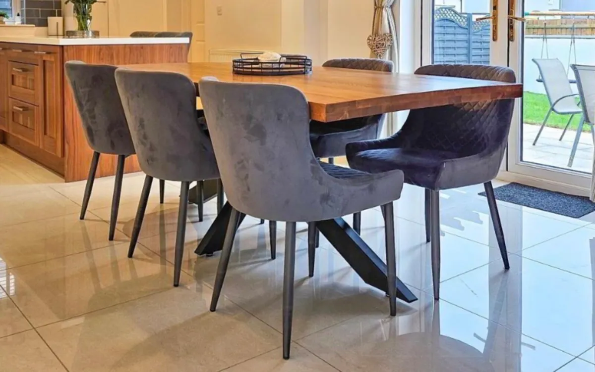 Solid Oak Sonoma Dining Set + 2 Bar Stools - Image 1