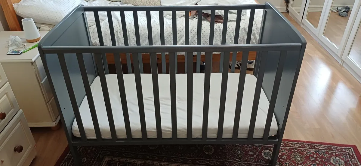 Cot, babies changing table and blanket box - Image 1
