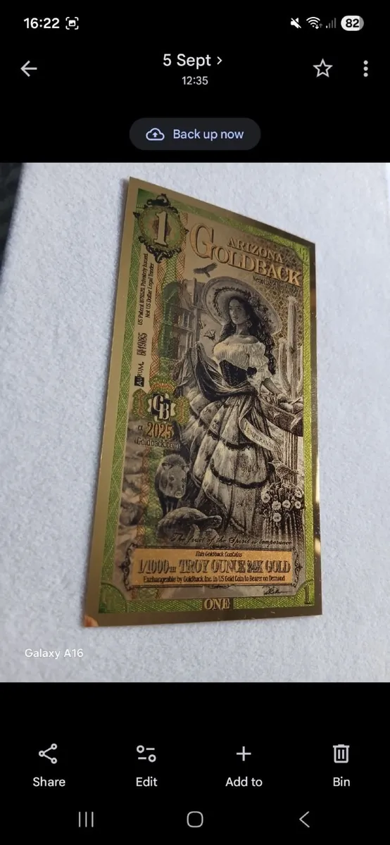 Goldback 10 Note Collector Set Five States - Image 1