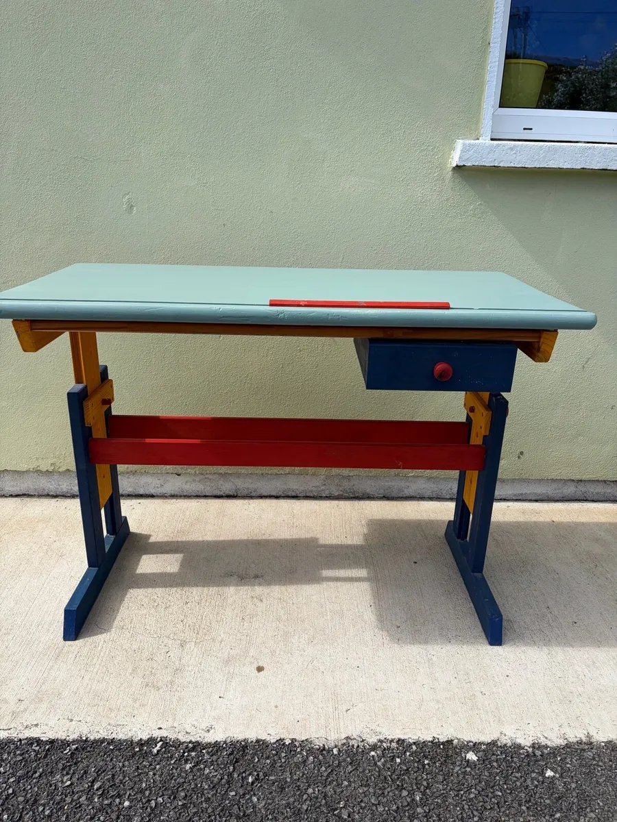 2 children’s and adult adjustable study desks - Image 3