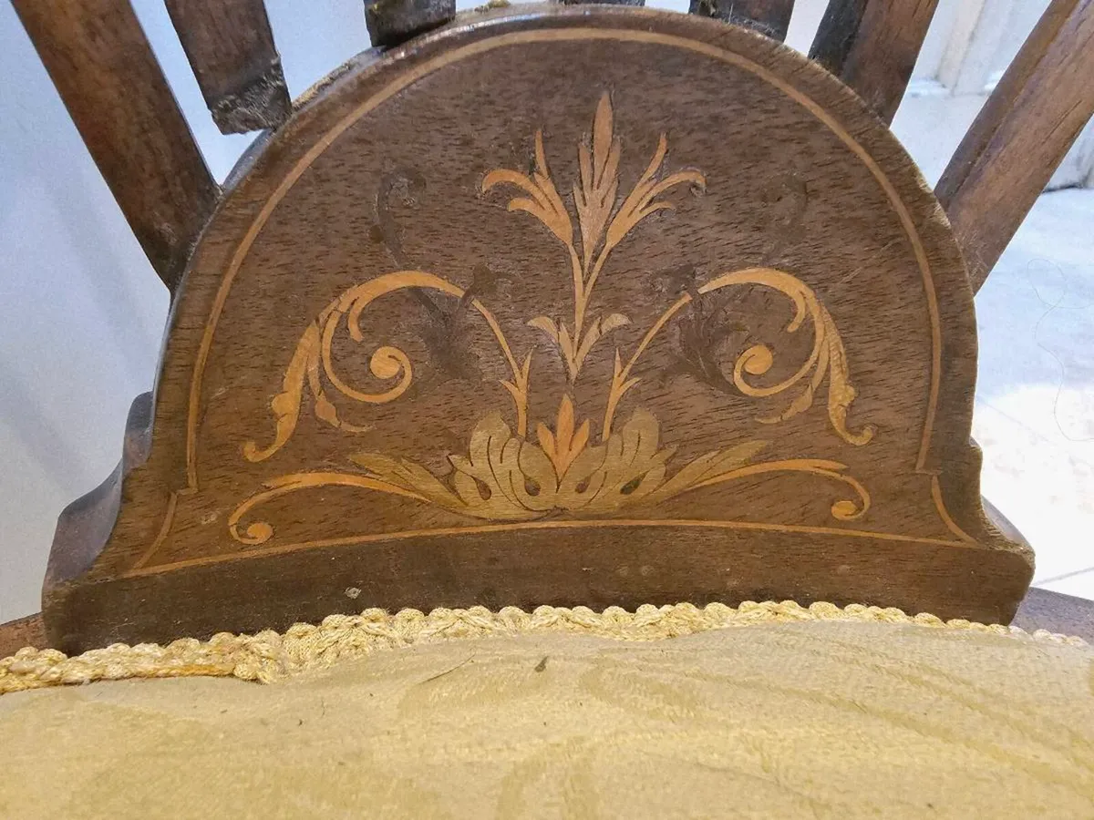 Edwardian Inlaid Mahogany Low Chair – c.1900 - Image 4