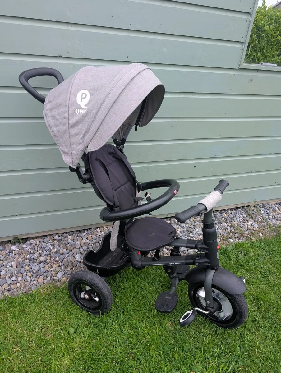 Pushchair - QPlay Rito Star folding trike in grey - Image 1