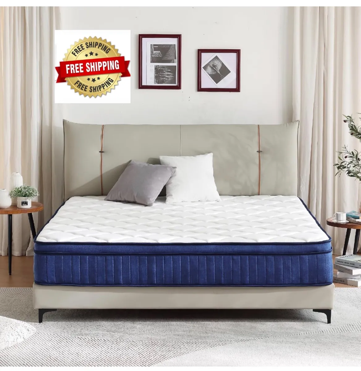 200x150x25cm King Memory Foam Spring Mattress Memo - Image 1