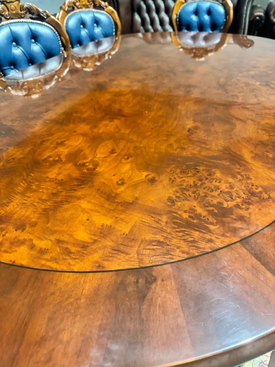 Large table and 8 Chesterfield dinning chairs - Image 2