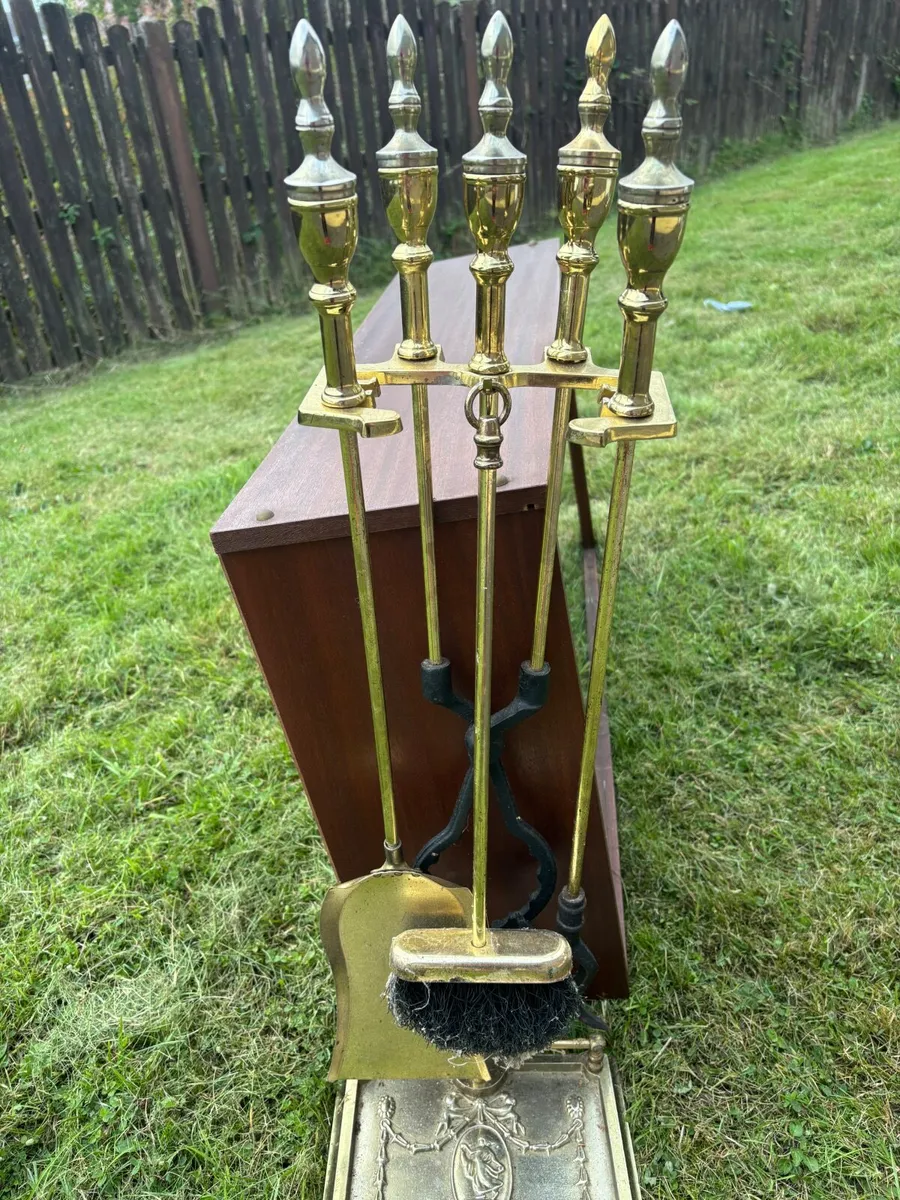 Vintage Brass Fireside Companion Set - Image 1
