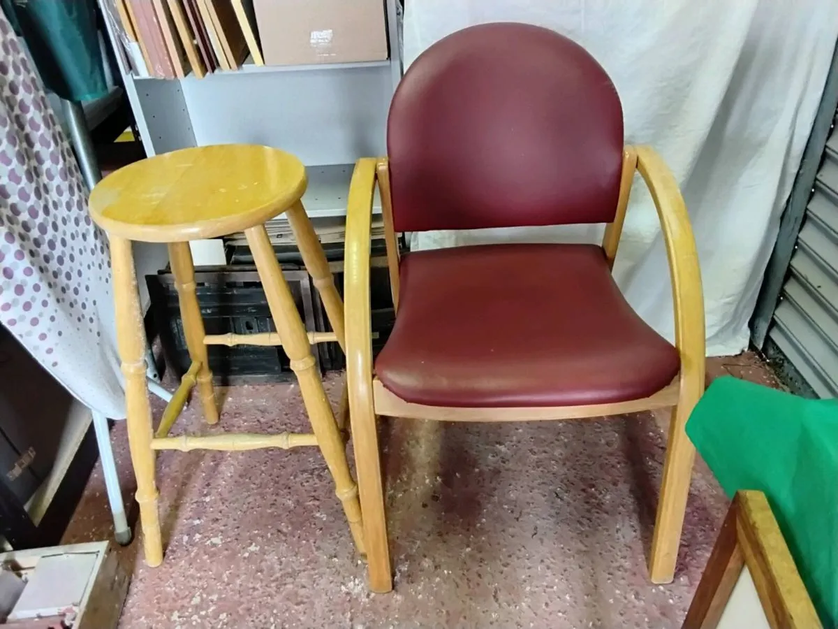 Arm Chair & Stool - Image 3