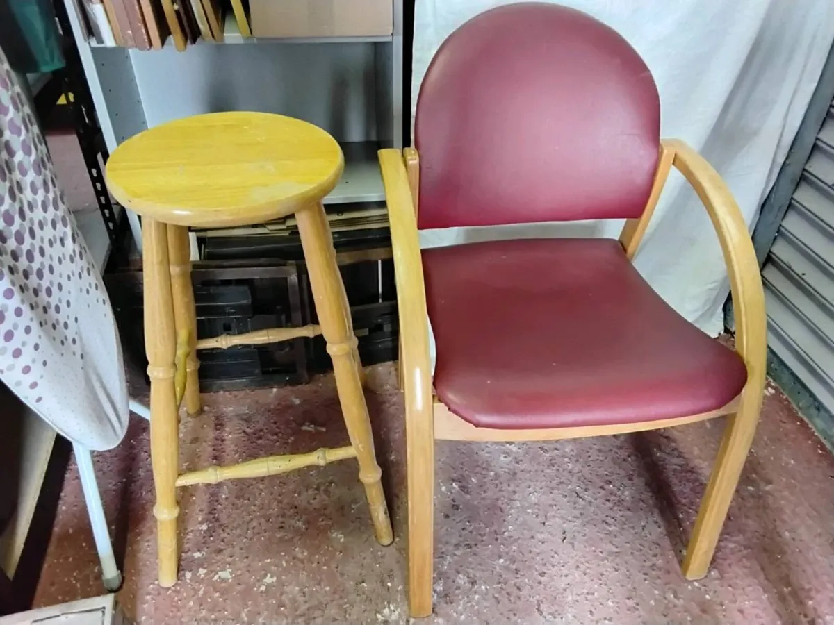 Arm Chair & Stool - Image 4
