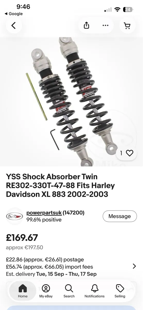 YSS shocks XLH883 - Image 3