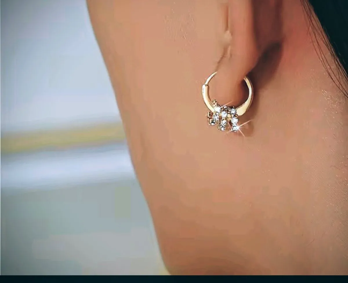 Gold coated earrings - Image 1