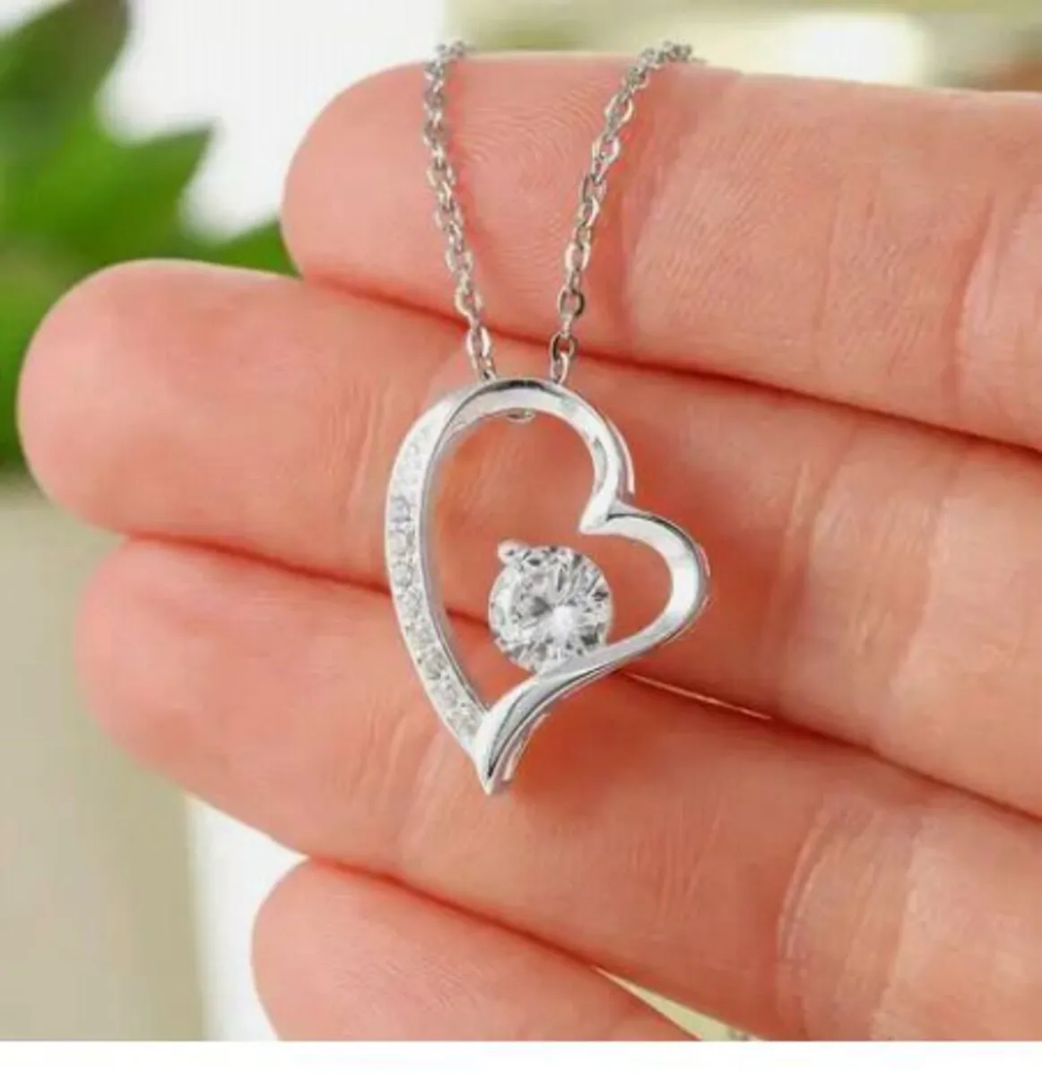 Stainless steel Love heart necklace - Image 1