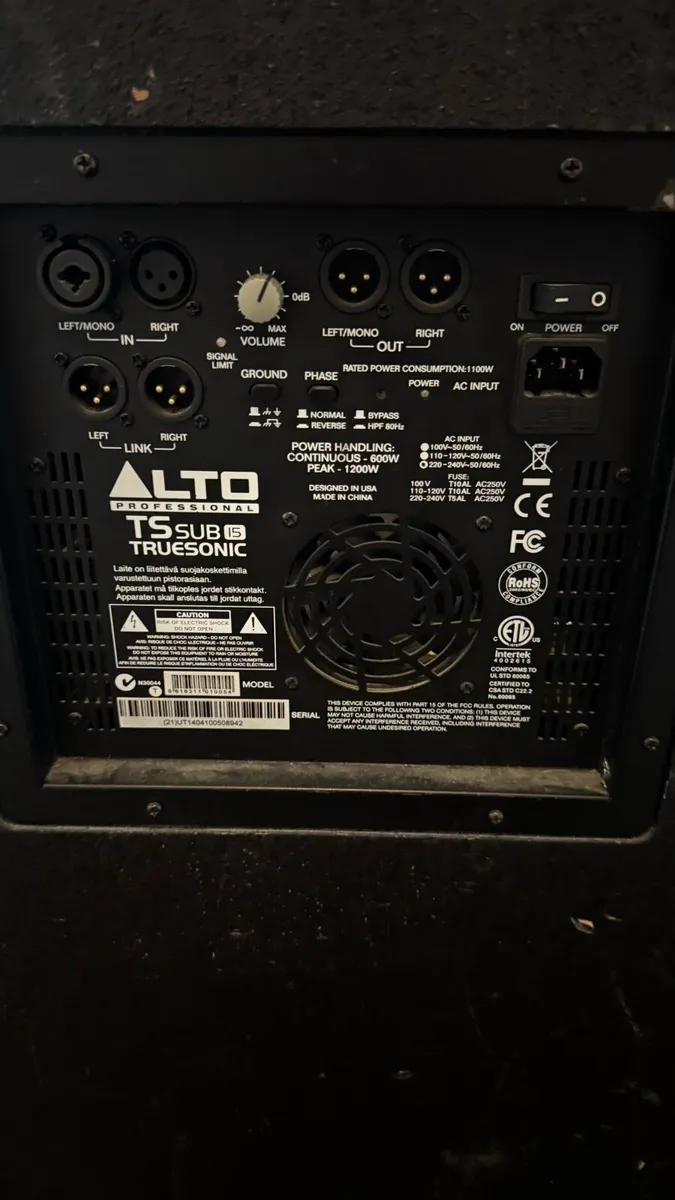 Alto TS Subwoofer 15” - Image 2