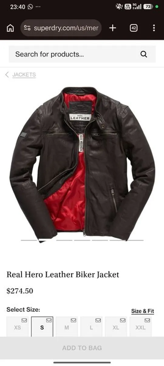 Real Hero Leather Biker Jacket - Image 1