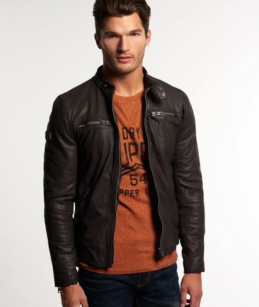Real Hero Leather Biker Jacket - Image 2