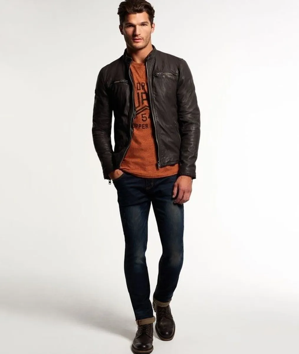 Real Hero Leather Biker Jacket - Image 3