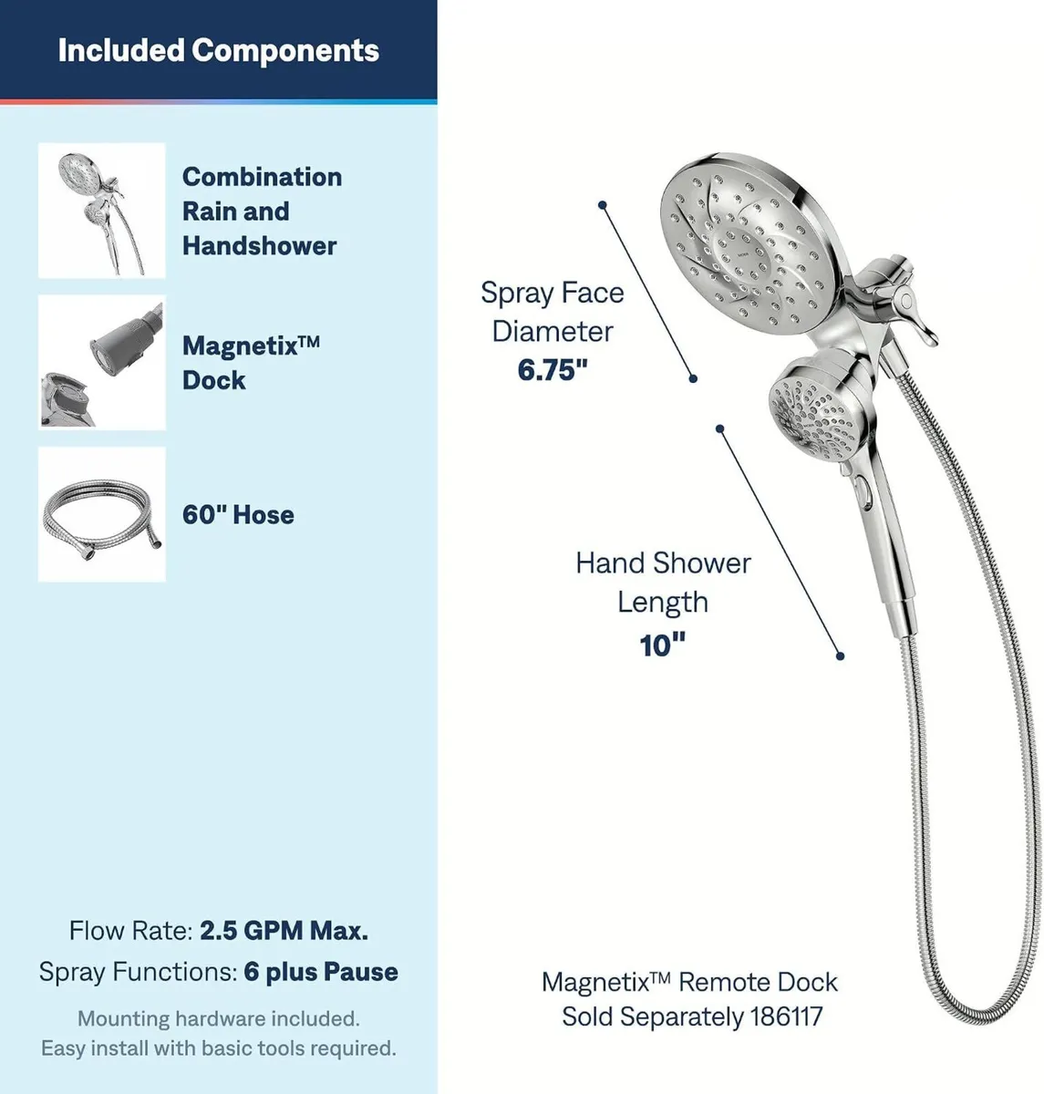Spello Thermostatic Concealed 2 Outlet Shower - Image 3