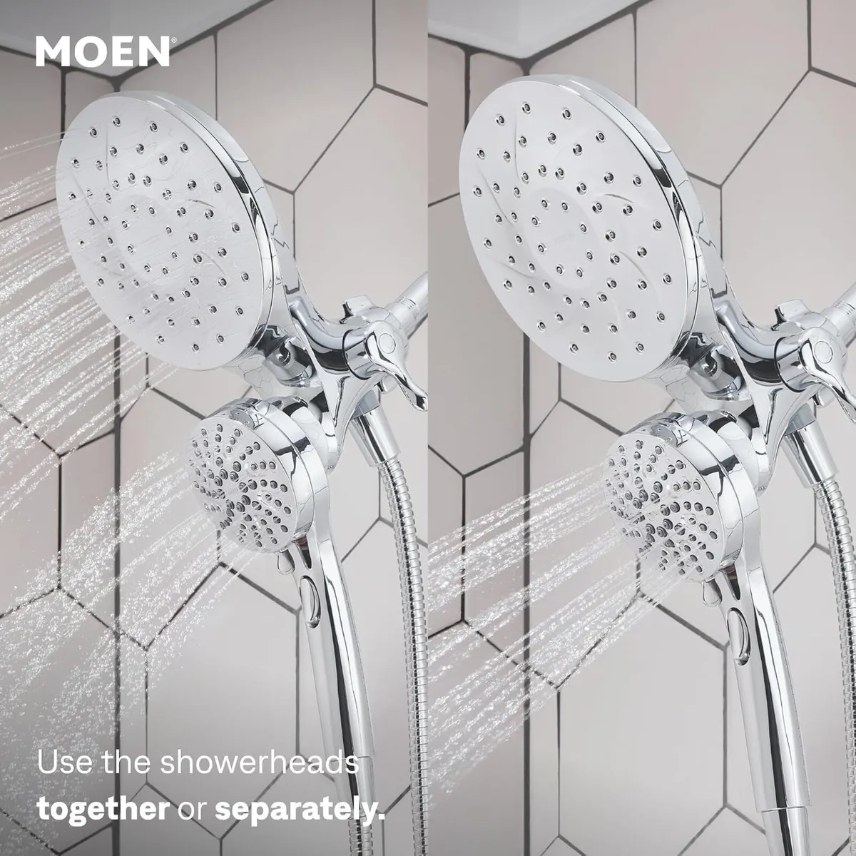 Spello Thermostatic Concealed 2 Outlet Shower - Image 4