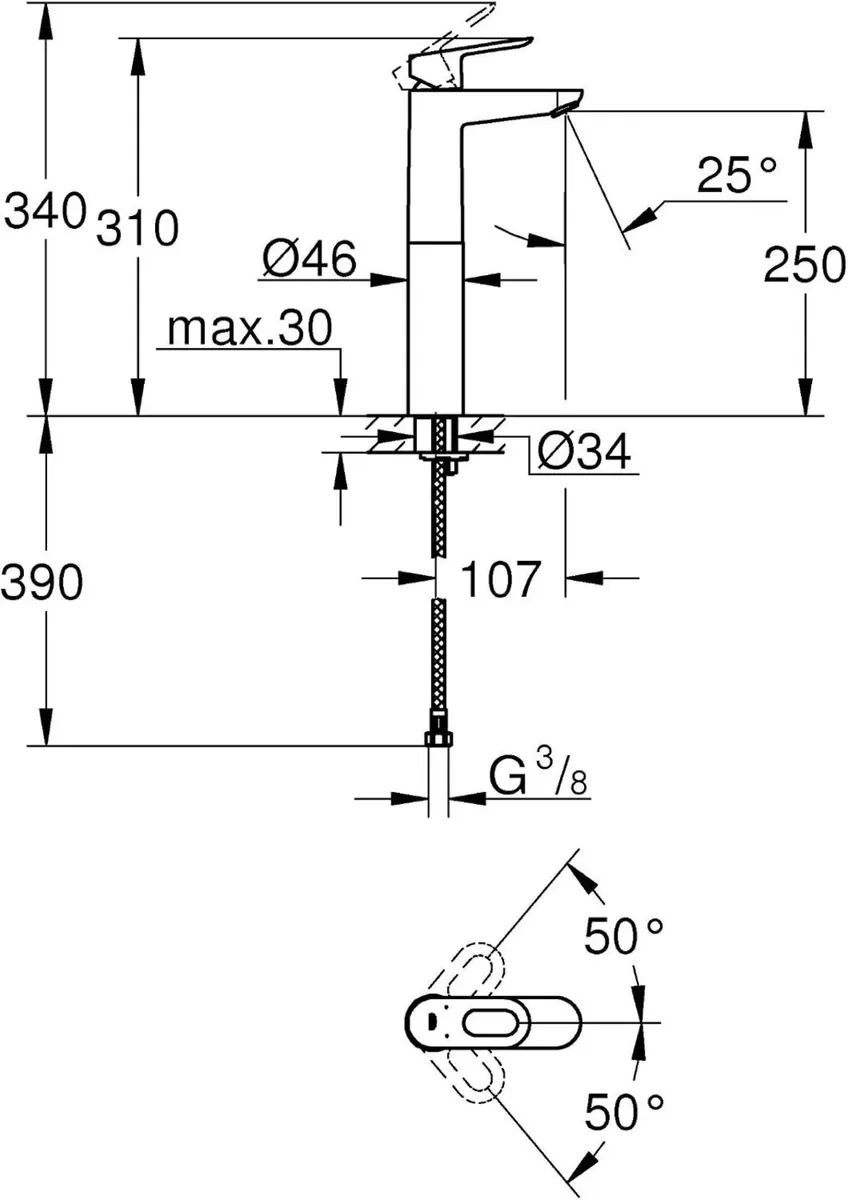 Bauloop Single-Lever Basin Mixer Xl-Size - Image 3