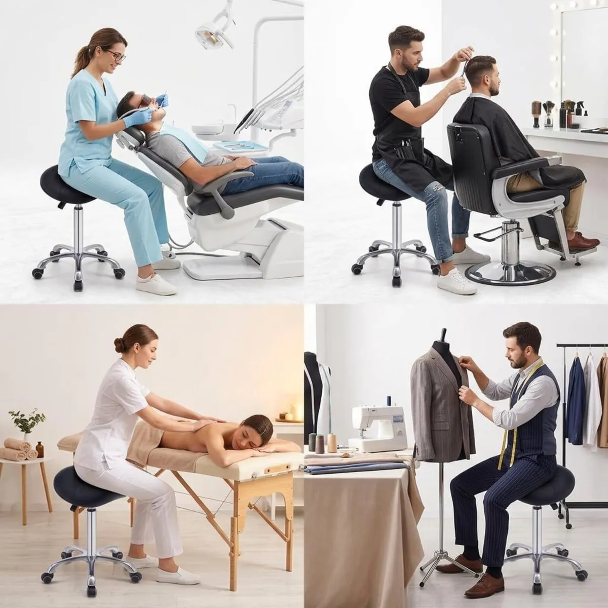 Saddle Stool Massage Swivel Chair for Beauty - Image 4