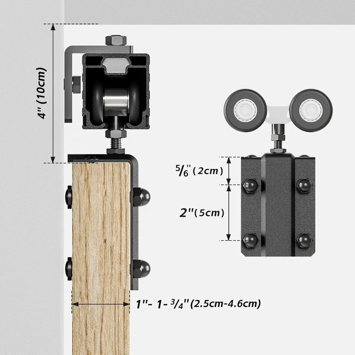 6FT Sliding Barn Door Kit Doors Hardware - Image 3