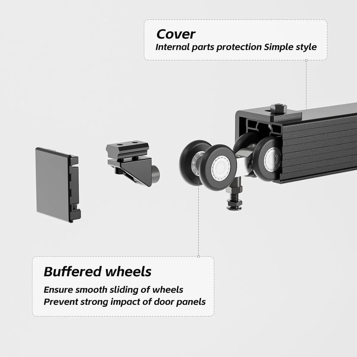 6FT Sliding Barn Door Kit Doors Hardware - Image 4