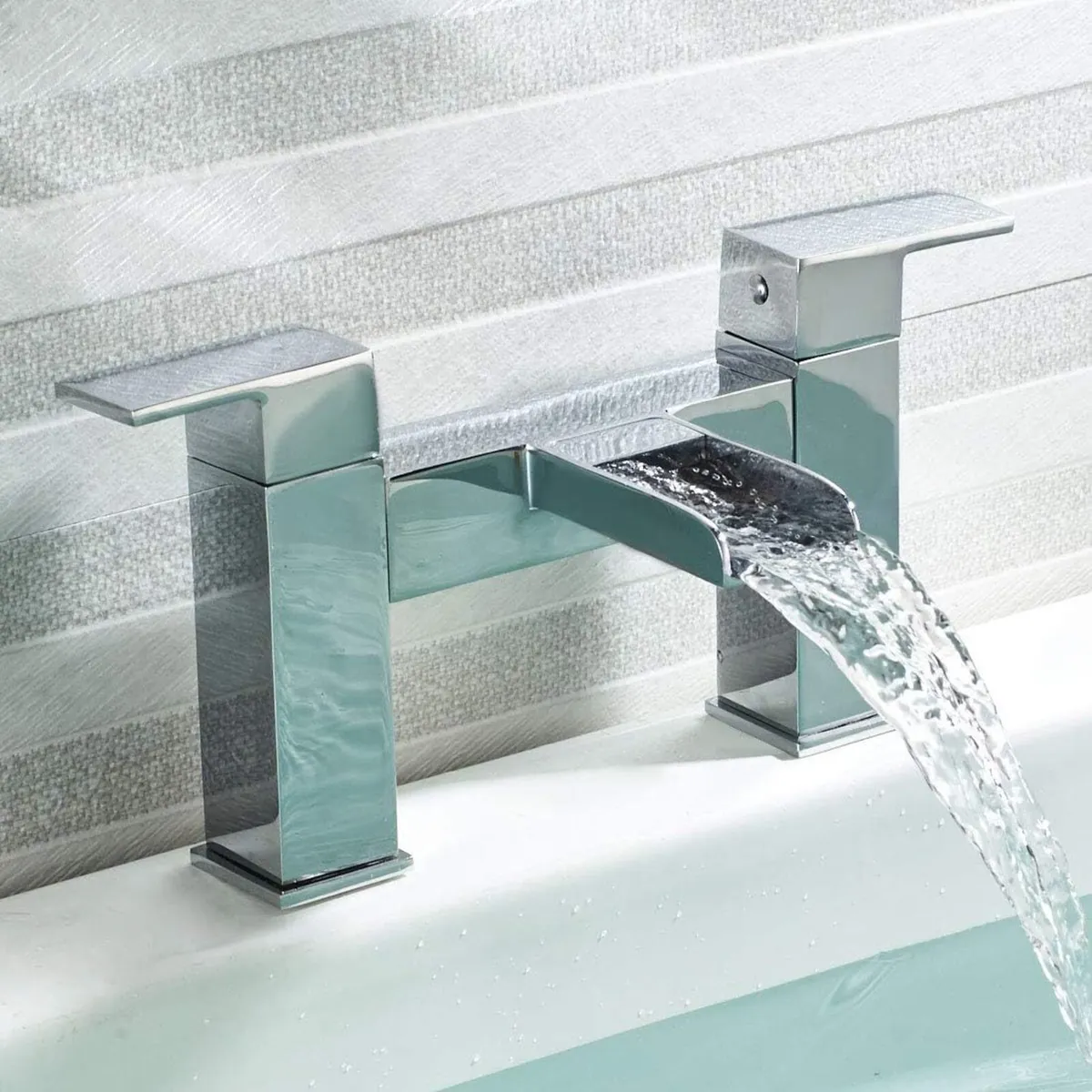 Waterfall Bath Taps Bathroom Filler Mixer Tap - Image 2