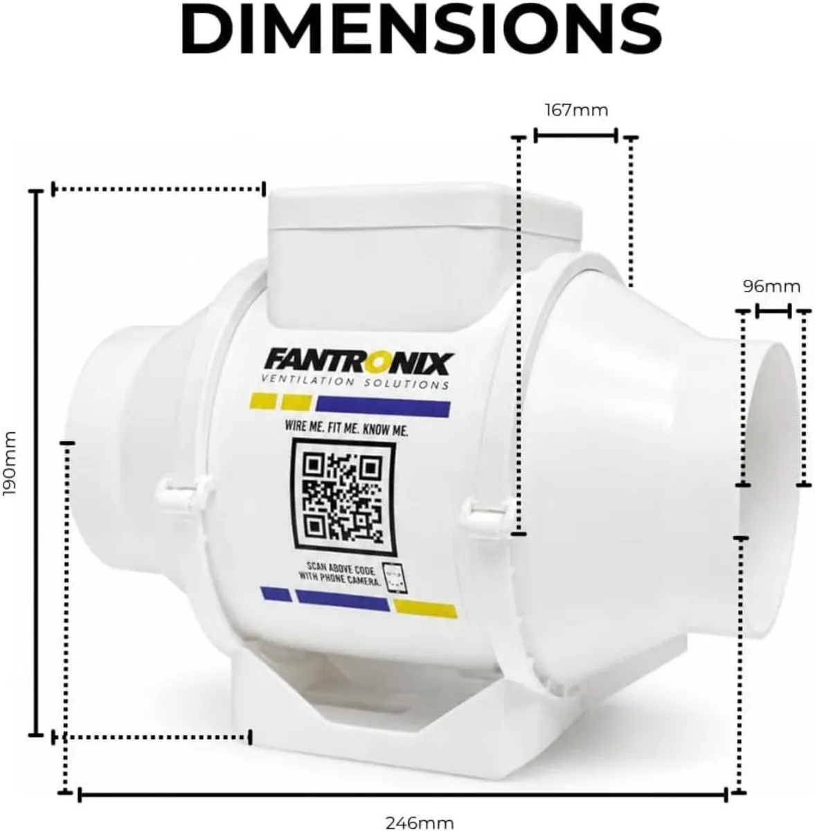 100MM Inline Bathroom Extractor Fan with Timer - Image 3