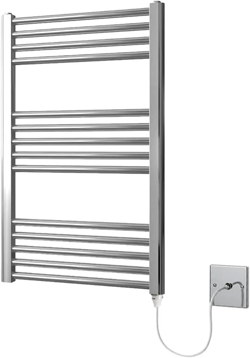 500W X 800h Electric Straight Heated Chrome Towel - Image 1