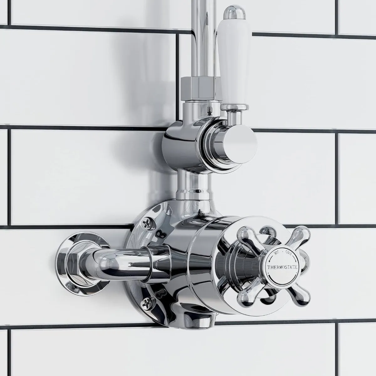 T87 Single Shower Unit Outlet Twin Thermostatic - Image 1