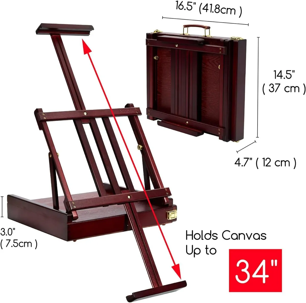 Portable Tabletop Easel for Painting: Artist - Image 2