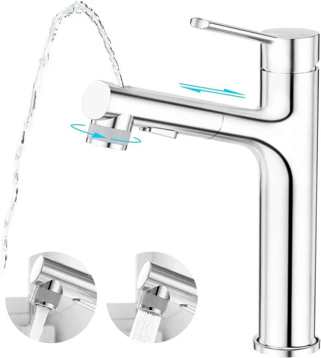 High Wash Basin Mixer Tap for Countertop Washbasin - Image 1