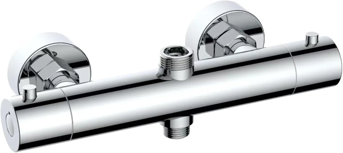T33 Chrome Thermostatic Shower Mixer Bar Valve - Image 1