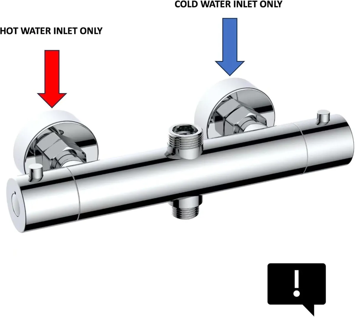 T33 Chrome Thermostatic Shower Mixer Bar Valve - Image 4